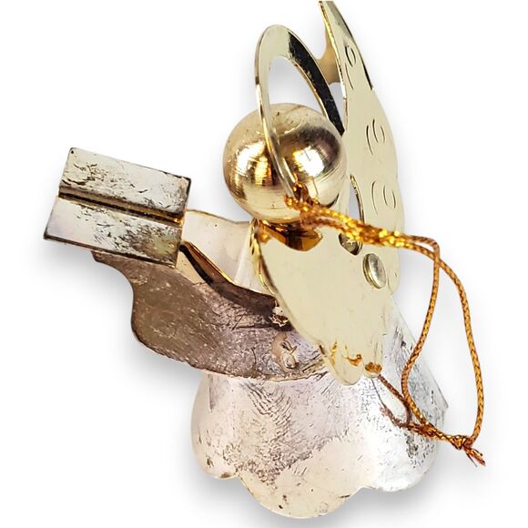 Lot of 3 VTG Angel Ornaments & Figurine Porcelain Tin Christmas Kitsch Decor - Picture 10 of 16